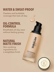 SHEGLAM Full Coverage Foundation Makeup Long Lasting Waterproof Matte Dewy Liquid Foundation