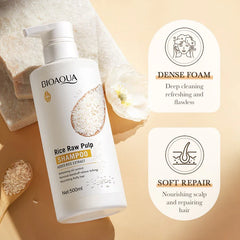 Bio Aqua Rice Raw Pulp Removal Dandruff Shampoo 500ml