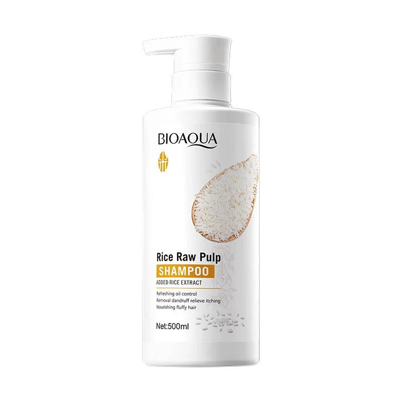 Bio Aqua Rice Raw Pulp Removal Dandruff Shampoo 500ml